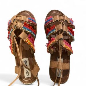 Steve Madden Lace-Up Tassels Sandals